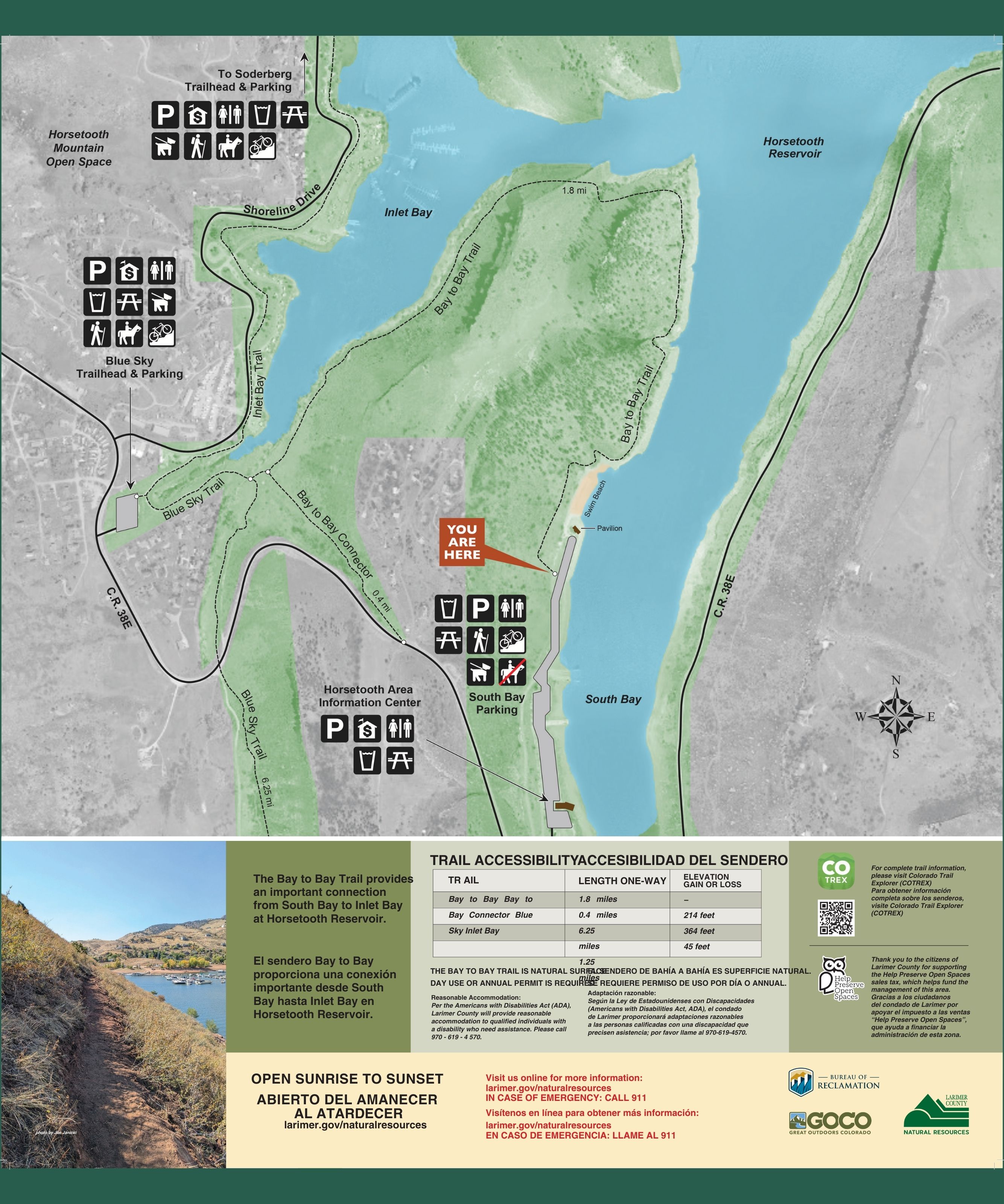 Image The LCDNR Bay to Bay Trail map