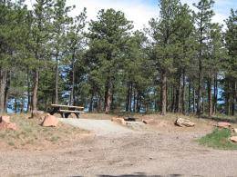 Picnic area at Eagle Campground.