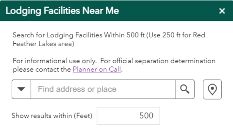 Search radius by address