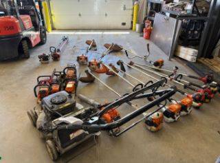 Lawn mowing equipment exchanged as part of the Mow Down Pollution program 