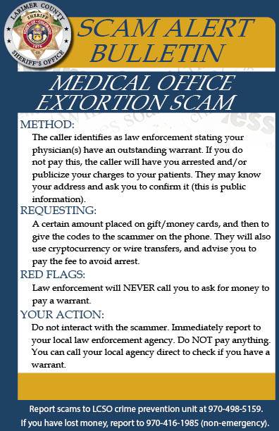Medical Office Extortion Scam