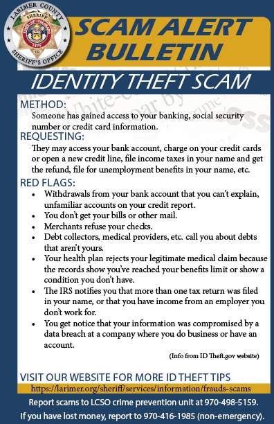 Frauds & Scams  Larimer County