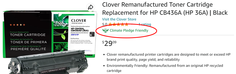 Climate Pledge Friendly badge