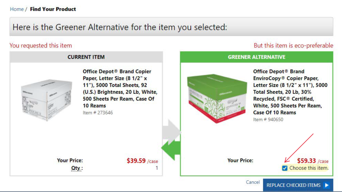 Greener alternative notation