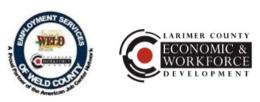 Logo for Weld county and Larimer County Economic and Workforce Ddevelopment